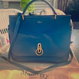 Mulberry Amberley British Blue Handbag